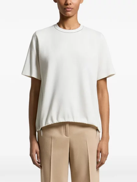 Tricou Peserico cu decolteu rotund alb