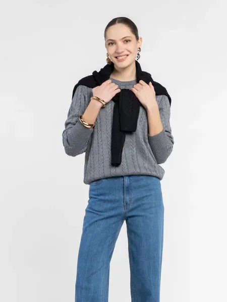 Светр Arber шерсть/нейлон сірий