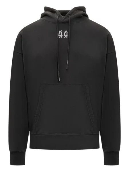 Суичър с качулка 44 Label Group с принт черно