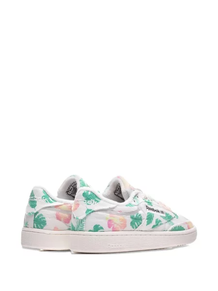 Маратонки Reebok Club C 85 на цветя с принт бяло