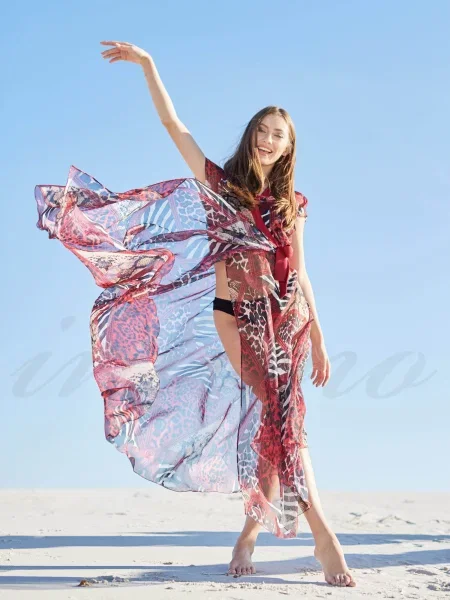 Женский пляжный халат