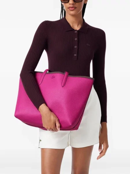 Reversibil geantă shopper Lacoste roz