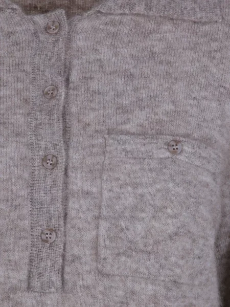 Lung tricou polo Jcsophie maro