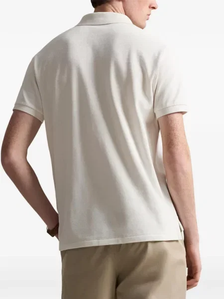 Λινό ριγέ polo Polo Ralph Lauren με κέντημα πράσινο