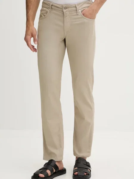 Guess pantaloni slim fit pentru bărbați cu ANGELS bej