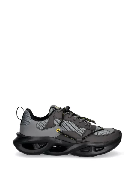 Sneakerși Just Cavalli cu șireturi plasă gri
