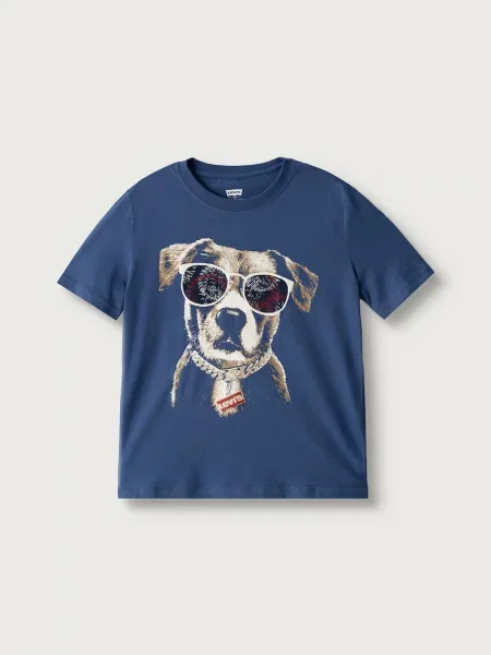 Levi's majica za djecu s pamukom plava