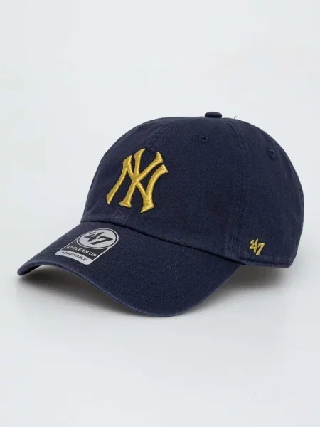Шапка с козирка MLB New York Yankees с апликация тъмносиньо