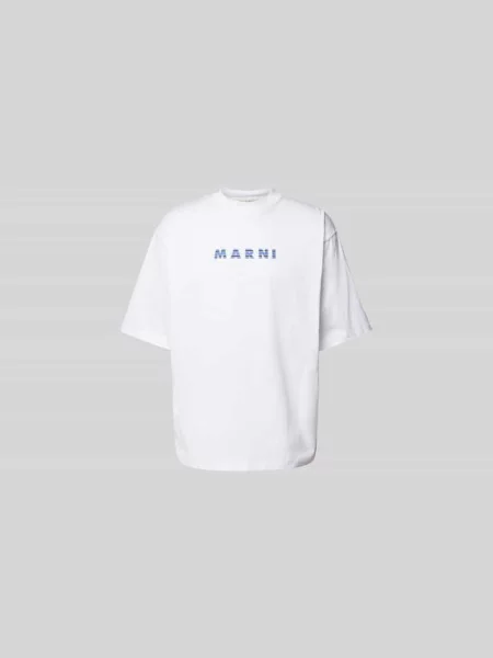 T-shirt z nadrukiem z logo Marni biała