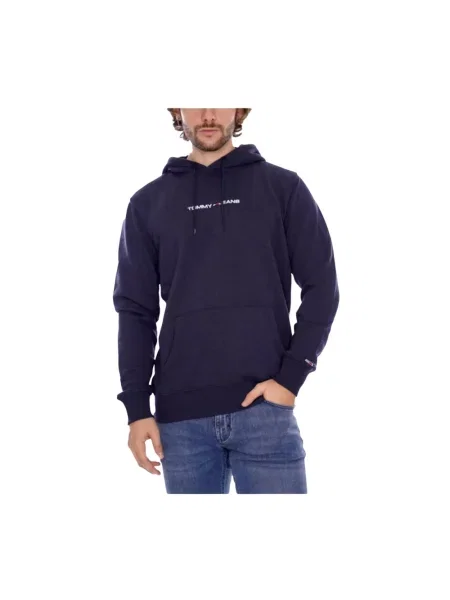 Bluza z kapturem Tommy Hilfiger z logo niebieska