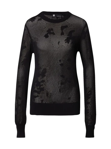 G-Star Raw Pulover Pointelle negru