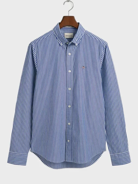 Смугаста класична сорочка Gant з попліну