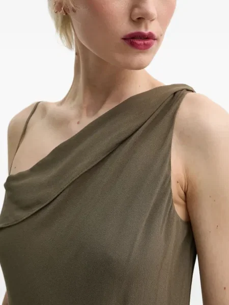 Rochie midi Samsøe Samsøe până la genunchi de costum verde