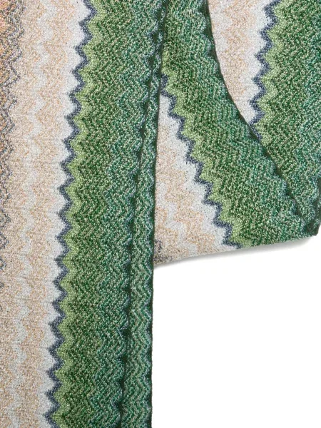 Fular Missoni cu franjuri verde