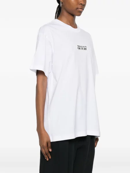 Tricou Versace Jeans Couture cu autograf alb