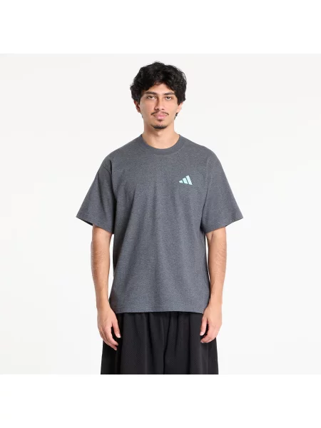 Тениска Adidas Performance с принт сиво