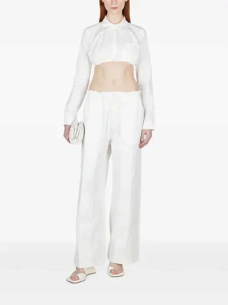 Pantaloni Christopher Esber alb