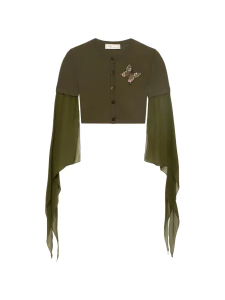 Top Blumarine cu aplicații verde