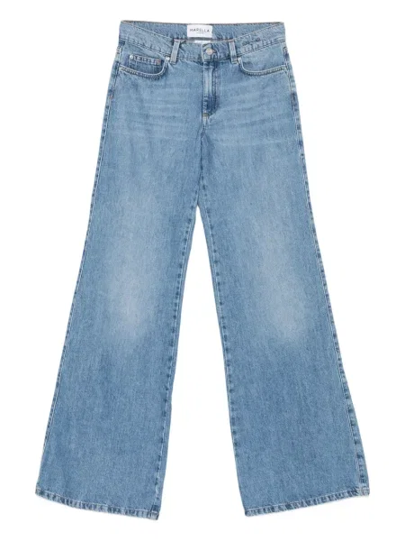 Szerokie jeansy Marella niebieskie