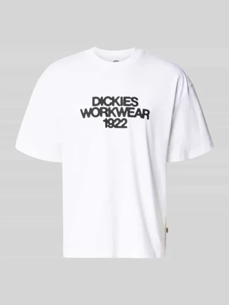 T-shirt z nadrukiem z logo model TORREY' Dickies biała