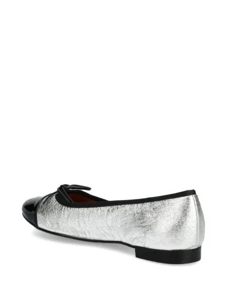 Baleríny Billi Bi s mašlí stříbrné