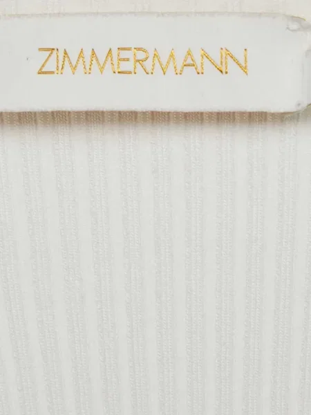 Rochie maxi Zimmermann tricotate alb
