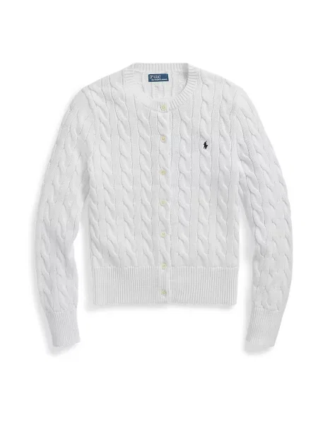 Polo Ralph Lauren Πλεκτή ζακέτα λευκό