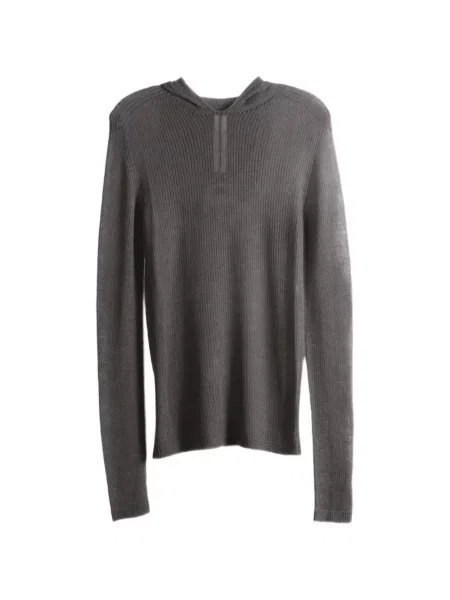 Hanorac cu glugă Rick Owens tricotate gri