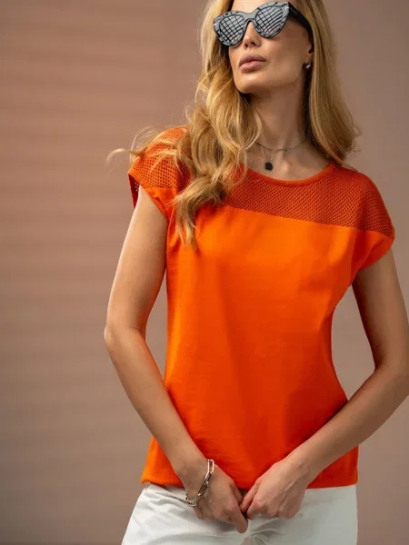 Блуза TrikoBakh текстиль помаранчевий