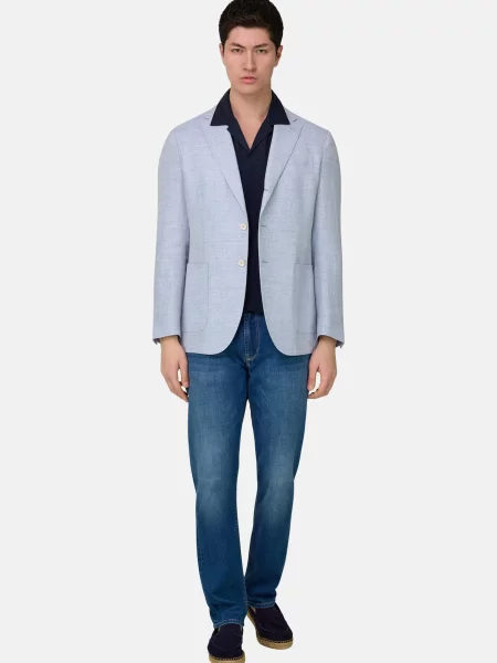 Boggi Milano Sacou deschis albastru