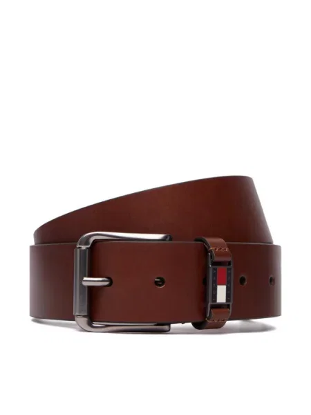 Tommy Jeans Pasek Tjm Tommy Roller Buckle brązowy