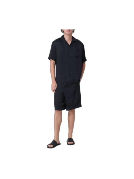 Bermudy Emporio Armani z wzorem paisley czarne