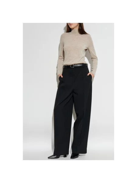 Sweter z golfem Max Mara do golfa beżowy