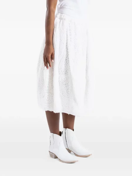 Fustă midi Comme Des Garçons alb