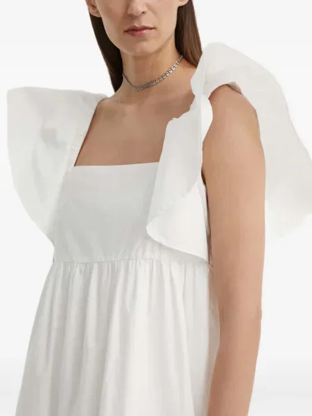 Odgovarati haljina Résumé s volanima bijela