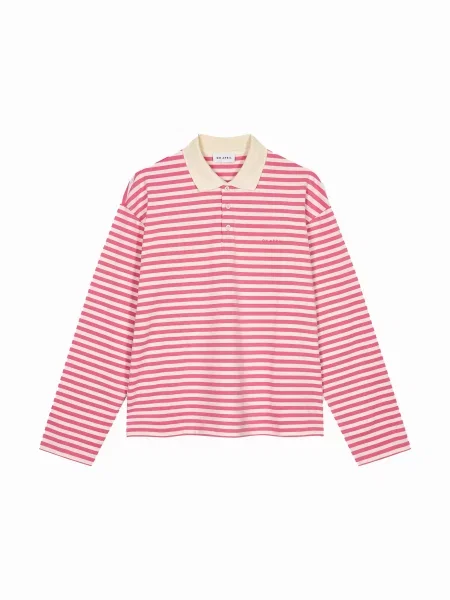 OH APRIL Tričko Jolina tmavě / offwhite růžová