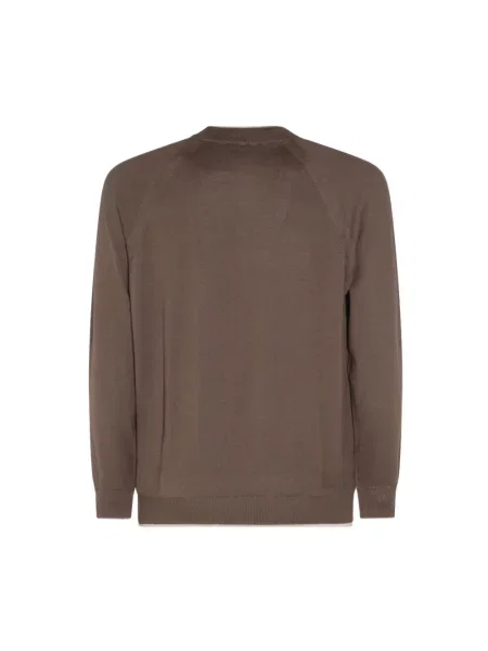 Sweter Eleventy wełniany brązowy