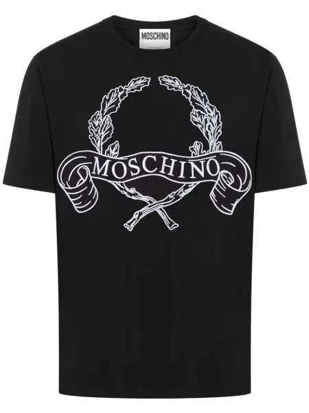 Tricou Moschino cu imagine din jerseu negru