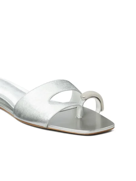 Papuci Tory Burch argintiu
