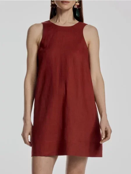 Reserved Лляна сукня мідний 