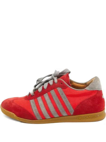 Sneakerși Dsquared2 din piele de căprioară cu dungi
