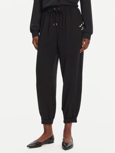 Hlače iz tkanine Liu Jo Sport črna