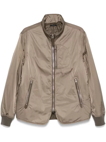 Geacă Tom Ford din satin verde