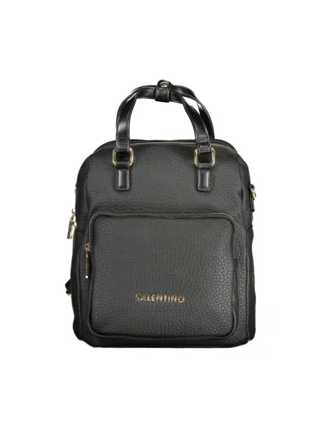 Lniany plecak Valentino By Mario Valentino czarny