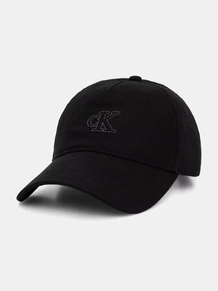 Calvin Klein Kapa s šiltom Monogram Deboss Canvas Baseball črna