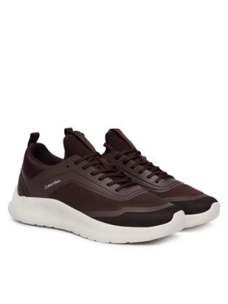 Superge Calvin Klein Light Eva Run Lace Sock Mm Bordo rdeča rjava