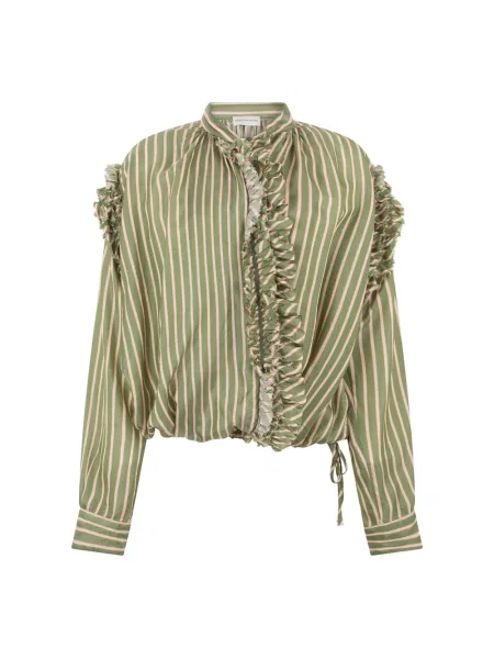 Bluzka Dries Van Noten kopertowa zielona