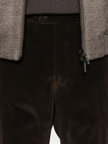 Pantaloni Corneliani de catifea cord maro
