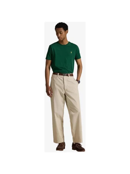 Koszulka Ralph Lauren Custom Slim Fit z krótkim rękawem w intensywnie zielonym kolorze S zielona