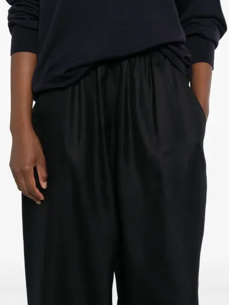 Pantaloni Sofie D'hoore de mătase albastru